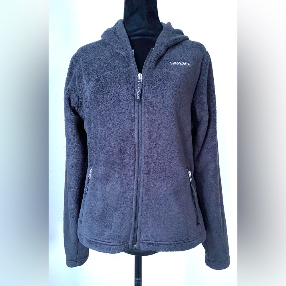 Women’s Spyder Black Full Zip Fleece Hoodie